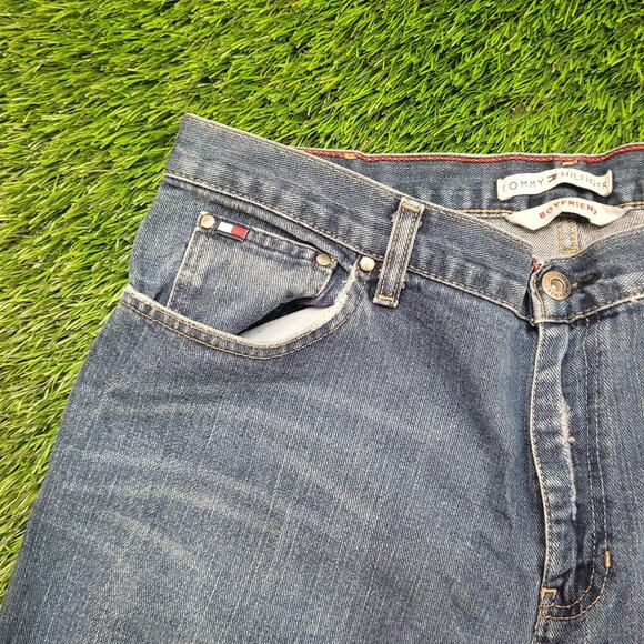 Y2K Tommy Hilfiger Boyfriend Jeans Womens 14 Long High Waisted Denim - Picture 6 of 11